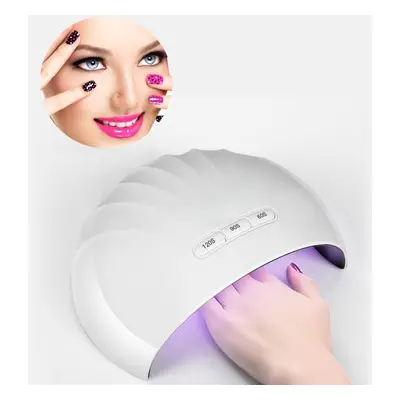 (Pink) 36W LED Nail Lamp Fingernail Toenail Gel Curing Dryer