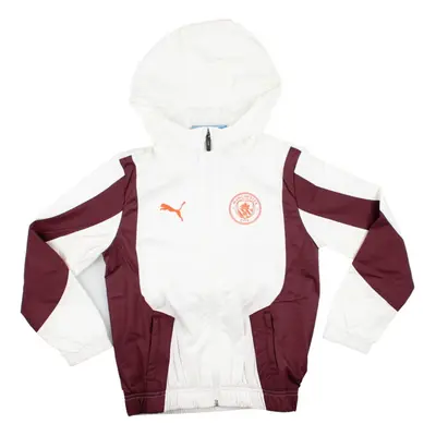 (LB) Man City Pre-Match Woven Anthem Jacket (White) - Kids