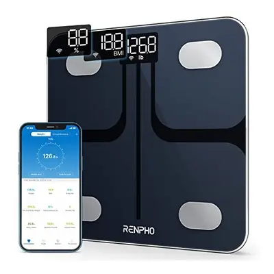 RENPHO Smart Wi-Fi Body Fat Scales for Body Weight, Digital Bathroom Weighing Bluetooth Scale, B