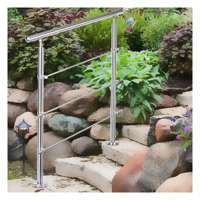 (120cm Cross Bar) Handrail Kit Outdoor Grab Rail Garden Step Support Variable Angle