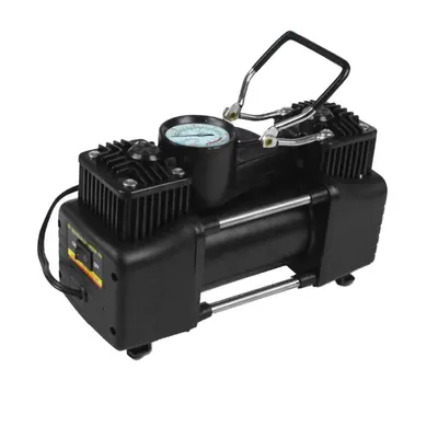 (Pointer Display) 12V 150PSI Dual Cylinder Car Tire Inflator Portable Auto Air Compressor Pump S