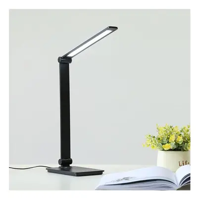 (Black) 6W Table Lamp Touch Switch Modes EU Plug Lartern Folding Portable Light