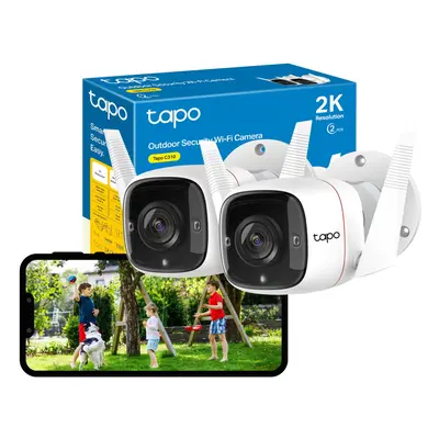 Tapo 2K Wireless Outdoor Security Camera,Motion Detection,IP66 Weatherproof,Built-in Siren, 2-wa