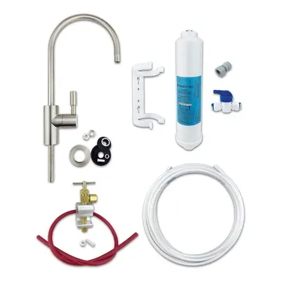 Classic Under Sink Drinking Water Filter System with Finerfilters FF-6010PF Push Fit Filter - Br