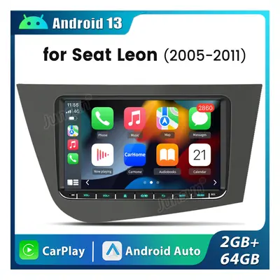 2+64G For Seat Leon MK2 Android13 Carplay Car Radio GPS Navi