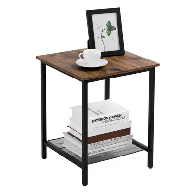 VASAGLE End Table 2-Tier Nightstands Side Table Night Stand Bedside Desk for Small Space in Livi