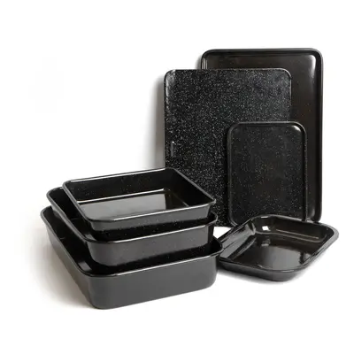 MasterClass Piece Vitreous Enamel Bundle of Roasting Pans and Baking Trays