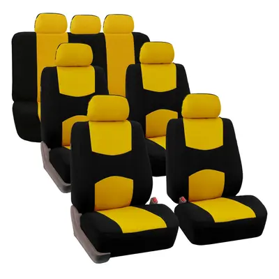 FH group Flat cloth Full Set car Seat covers Three Row Passenger Set