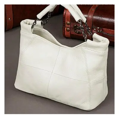 (white) Genuine Leather Handbags For Women Crossbody Shoulder Bags Ladies Messenger Bag Fashion 