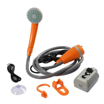 (orange) Rechargeable Showerhead Set Great Cleaning System Widely Applied Multi-purpose Outdoor 