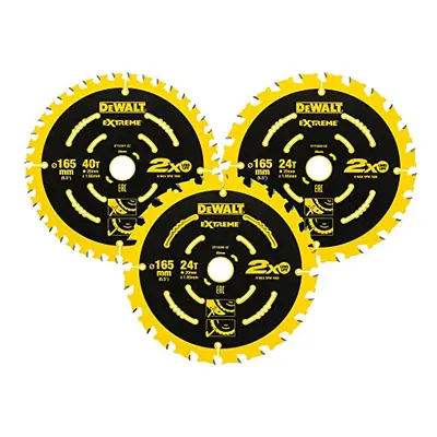 DT10397-QZ Elite Series Circular Saw Blade 2X165mm 24T 1X165mm 40T Pack