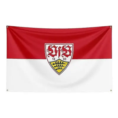 (150 x 240cm, C) Born Pretty 3x5 Vfb Stuttgart Flag Polyester Printed Racing Sport Banner For De