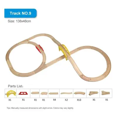 (baby pink) New Wooden Train Track Accessories Toys Train Railway Compatible With Wood Trains Wo