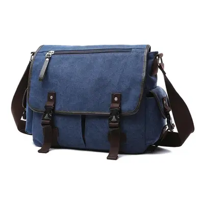 (ultramarine blue, One Size) Men&apos;s Handbag Casual Fashion One Shoulder Crossbody Canvas Bag