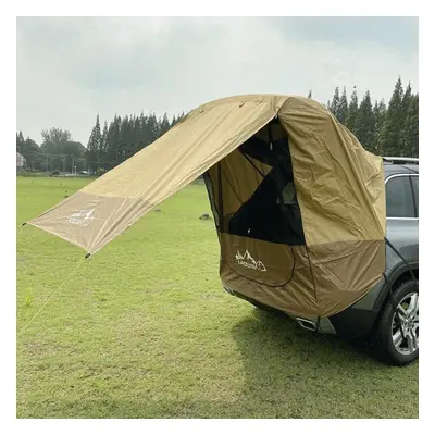 (khaki, 40**40*3cm) Car Suv Awning Tent Canopy Camping Perfect For Festivals Picnics Waterproof