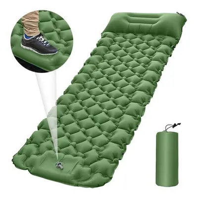 (green, One Seat) New Ultralight Sleeping Pad Portable Camping Mat Inflatable Air Mattress Outdo