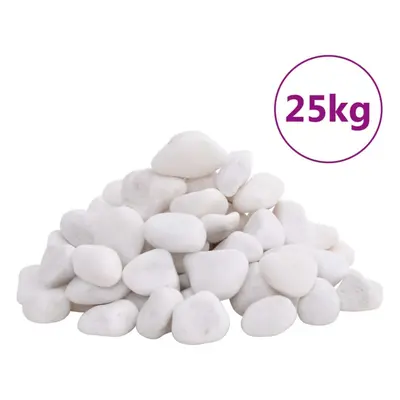 (white, kg) vidaXL Polished Pebbles Landscaping Garden Decorative Stones River Rocks kg