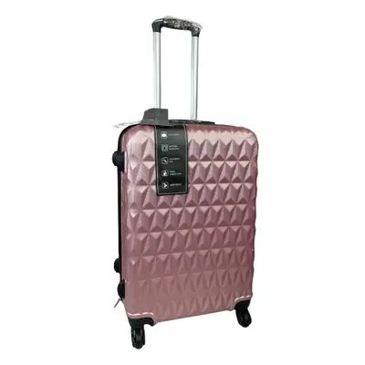 (Rose Gold, Medium) Hampton & Stewart Diamond Design HardShel Suitcase