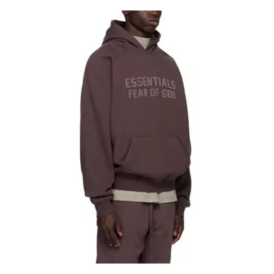 (Purple, S) Fear of God Essentials Mens Plain Pullover Long Sleeve Sweatshirt Casual Pocket Hood