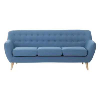 3 Seater Fabric Sofa Blue MOTALA