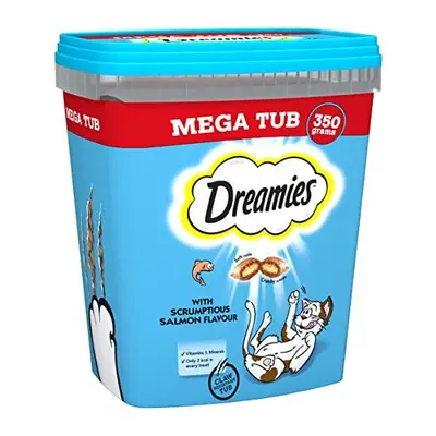 Dreamies Cat Treats, tasty snacks with delicious salmon flavour, Pack of (2 x g)