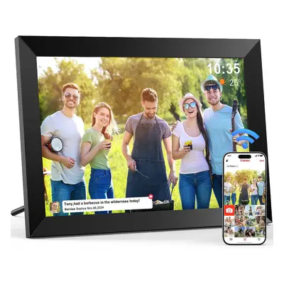 WiFi Digital Photo Frame 10.1 Inch, LCD Touchscreen Smart Digital Picture Frame Built in 32GB Me