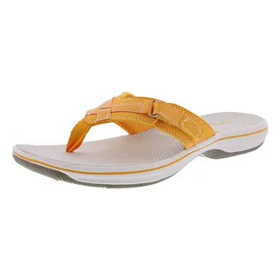 Clarks Women's Breeze Sea Flip Flop Burnt Yellow US