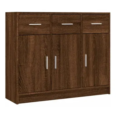 (brown oak) vidaXL Sideboard Storage Cabinet Side Board Highboard Cupboard Engineered Wood