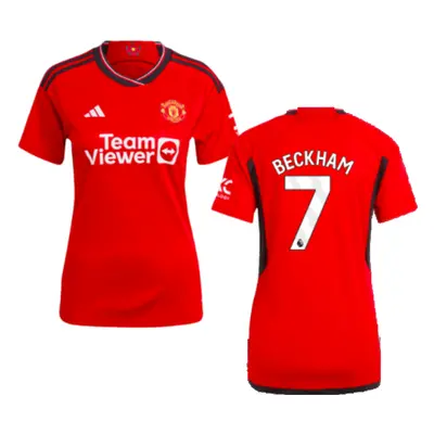 (L) Man Utd Home Shirt (Ladies) (Beckham 7)