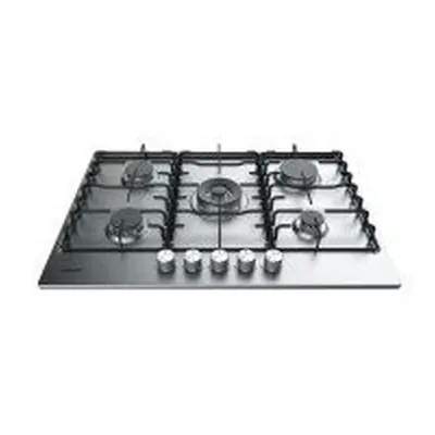 75cm Five Burner Gas Hob : Stainless Steel