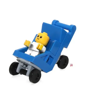 LEGO Town City Minifigure - Baby in Blue Stroller