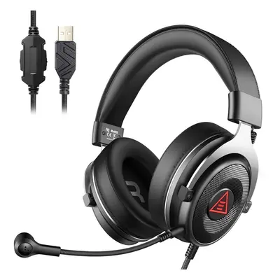 Gaming Headset Virtual 7.1 Surround Sound ENC Noise Reduction Detachable Mic Headphone Gamer for