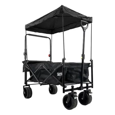 GardenTek GTW330 Festival Trolley On Wheels, Brakes, Canopy And Side Box 90kg Load 120L Capacity