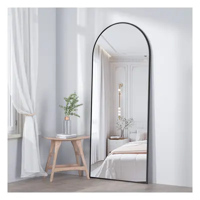 (Black, 162x53cm) CASSILANDO Arch Full Length Mirror Floor Standing