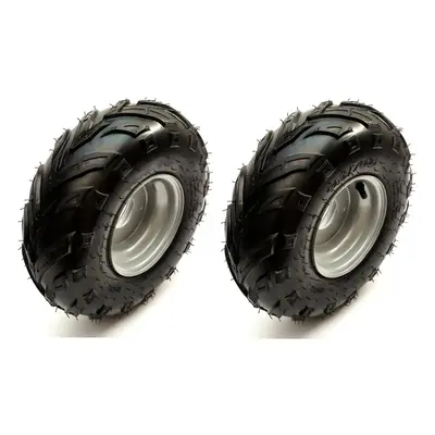 2x Wheel & Tyre 145x70-6 Front / Rear Knobbly Tread Left & Right Quad Bike ATV