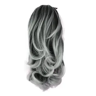 PRETTYSHOP 14" Hair Piece Ponytail Extension wavy Nature Looking Heat-Resisting Gray mix # 1Tray