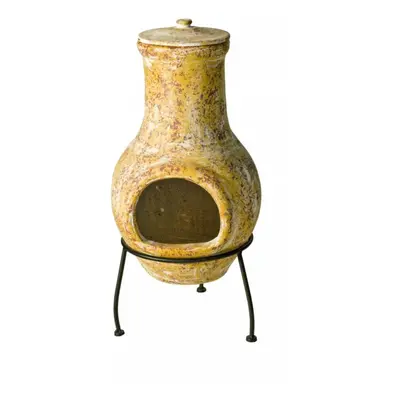 RedFire Fireplace Tampico Yellow Clay Outdoor Fire Pit Chimenea Heater Stove