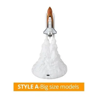 (Style A big size) 3D Print New Dropship Space Shuttle Lamp Night Light For Space Fans Moon Lamp