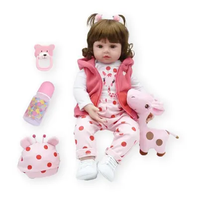 (as the picture) Bebe Doll Reborn Toddler 47cm Soft Silicone Reborn Baby Dolls Soft Body Lifelik