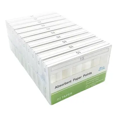 (02 Taper 15) Boxes Dental Absorbent Paper Points Sterile Sizes 04 F1 F2 F3 Taper 15-40# For Den