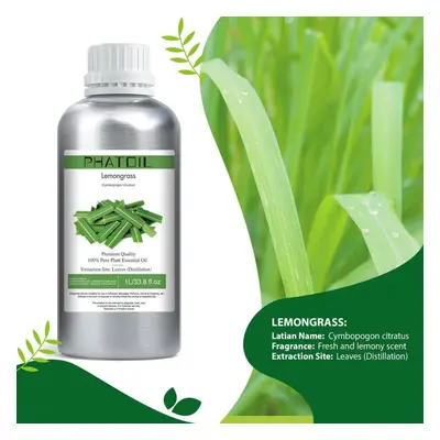 (as the picture, Lemongrass) Phatoil 1000ml Essential Oils, Vanilla Lavender Rosemary Geranium 1