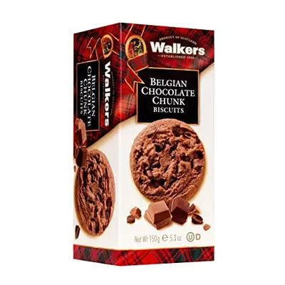 Walkers Shortbread Belgian Chocolate Chunk Biscuits, Traditional Biscuits By Scottish Recipe, 15