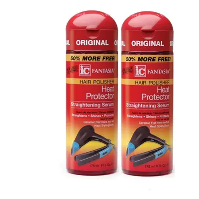 Fantasia High Potency IC Heat Protector Straightening Serum Hair Polisher oz (Pack of 2)