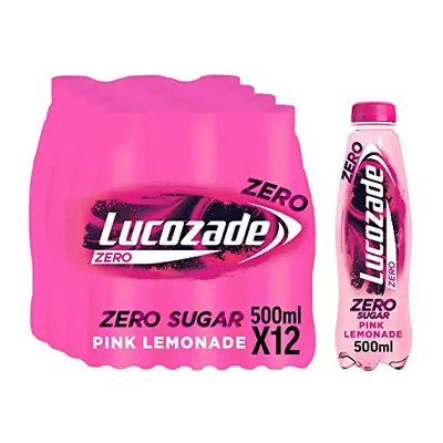 Lucozade Zero Pink Lemonade 12x500ml