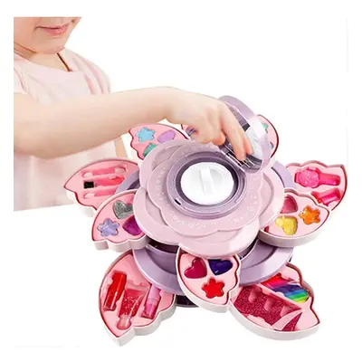 (Sye-07 Large Floors) Girls Makeup Toy Set - Flower Shape Princess Cosmetic Pretend Play Toys,wa