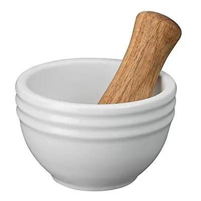 James Martin Cook Pestle & Mortar,Yellow,Weight: 450g, Length: 12.5cm, Width: 12.5cm, Depth: 8cm