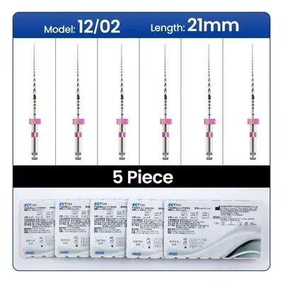 (as the picture, 21mm 02 boxs) Coxo Soco Plus Heat-activated Niti Root Canal Files Boxes Flexibl