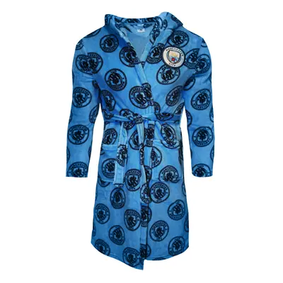 (L, Sky Blue) Manchester City FC Unisex Adult Dressing Gown