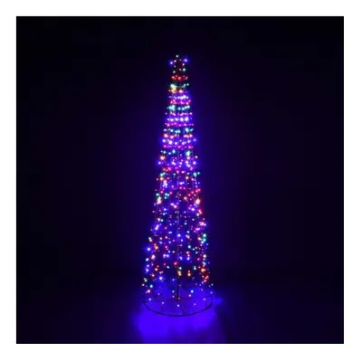 (Multicoloured, Not Specified) Christmas Xmas Led Star Cone Tree Lights Decoration Indoor & Outd