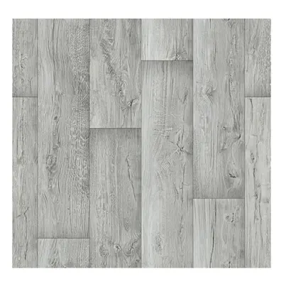 (2m, 2.5m) Grey Wood Plank Effect Vinyl Flooring